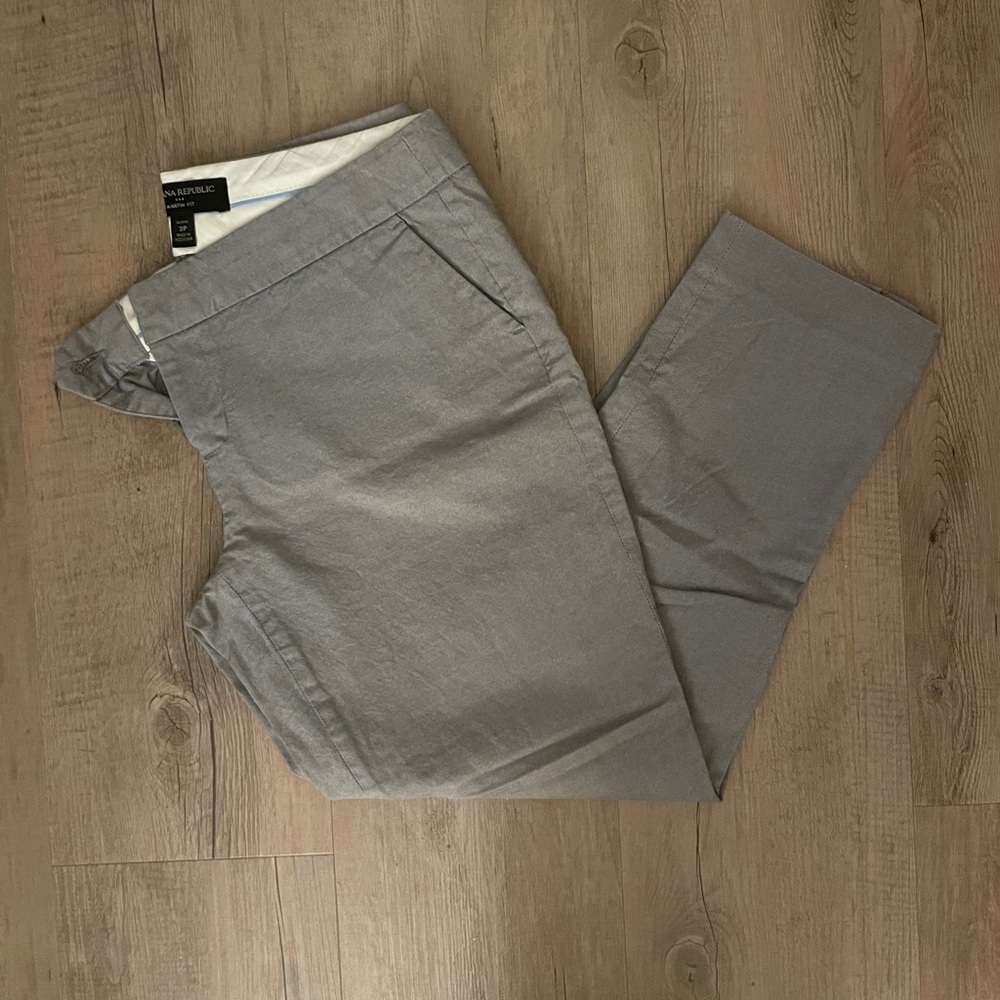 Banana Republic Martin cut 2P gray ankle pants